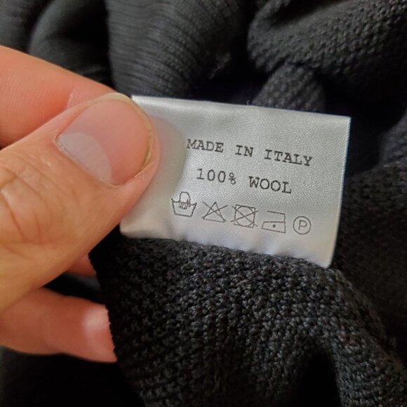 Kuit Kuit Cowl Neck Sweater Dress‎ Navy Red Colorblock Womens XS See-Through - Picture 4 of 9